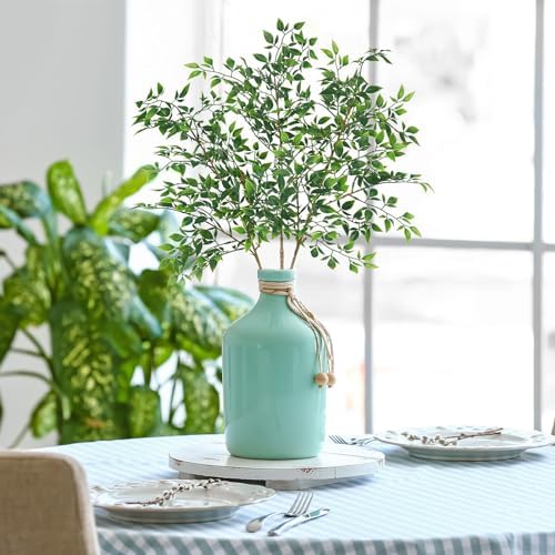 Srifoliage Artificial Plants 3PCS 31 Inch Faux Greenery Stems for Vase Decor Home Office Garden Decor