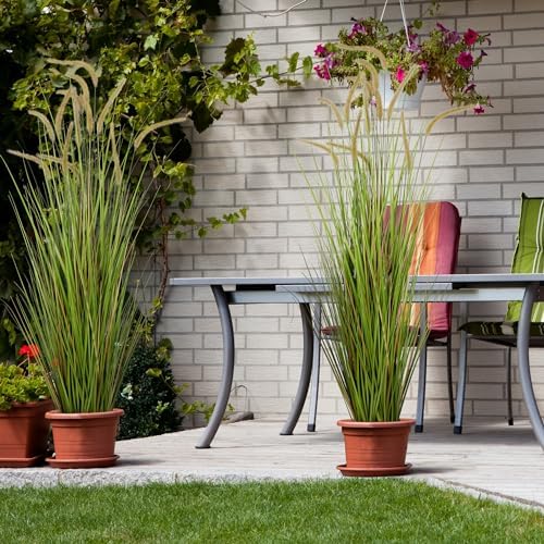 KOL 5ft Artificial Horsetail Reed Grass Plant in Pot