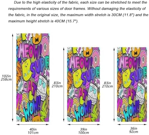 Susiyo Cat Head Halloween Door Cover 32x79 In