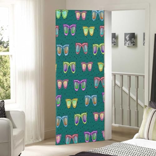 Susiyo Watercolor Green Halloween Door Cover