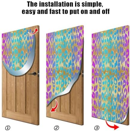 Susiyo Colorful Animal Halloween Door Cover Stretch Fabric