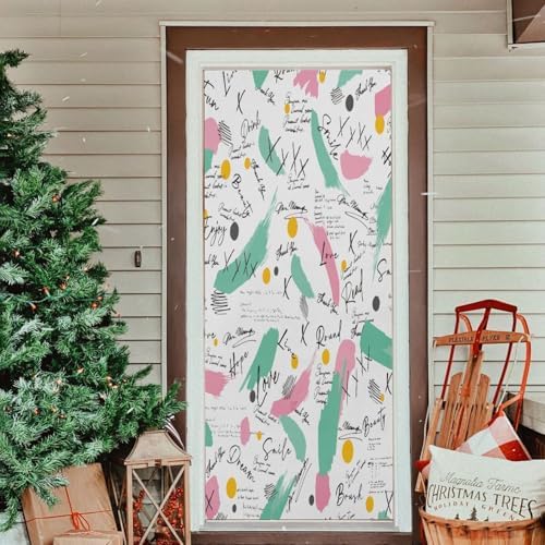 Susiyo Colorful Halloween Door Cover 32x79 in