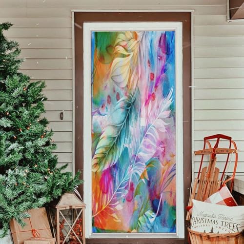 Susiyo Feathers of Birds Halloween Door Cover 32x79in