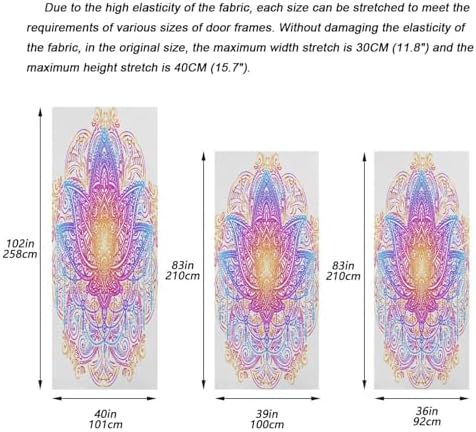 Susiyo Purple Lotus Halloween Door Cover 32x79 in