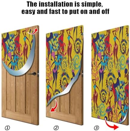Susiyo Dancing People Christmas Door Cover 32x79 in