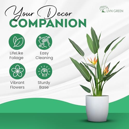 LIVN GREEN Bird of Paradise Artificial Plant 140cm