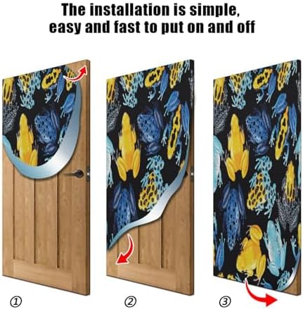 Vivid Tropical Frogs Halloween Door Cover 32x79 in