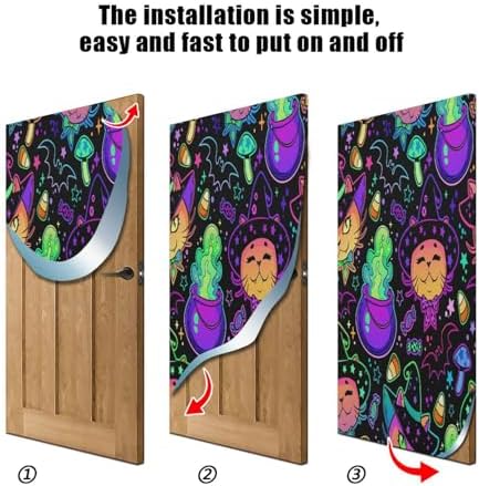 Susiyo Cute Cats Halloween Door Cover 32x79 In