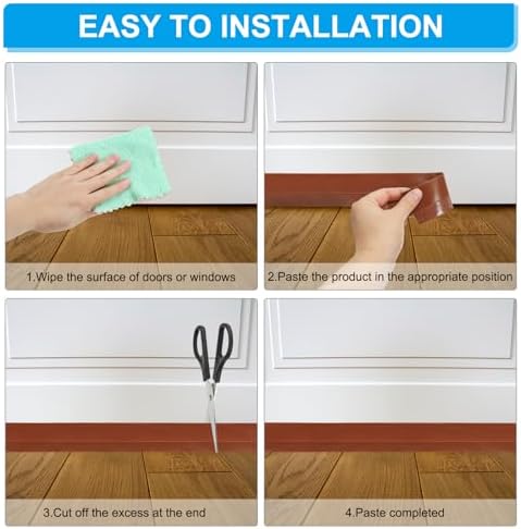 PATIKIL Door Draft Stopper 27FT Black Weather Seal Strip