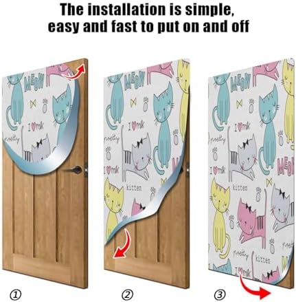 Susiyo Cute Cat Halloween Door Cover 32x79 in
