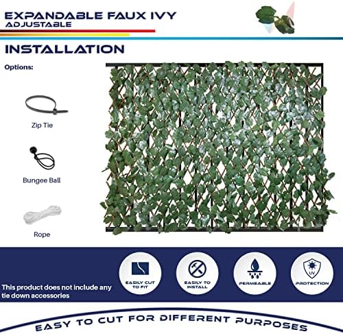 Artificial Ivy Leaf Privacy Fence Screen for Outdoor Indoor Use