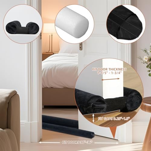 Yieldranger Under Door Gap Filler Black 30-36 Inches