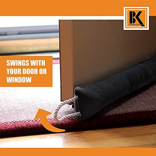 BK Door Draft Stopper - 37 Inch Black Energy Saver