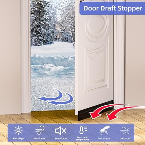 Door Draft Stopper with Adjustable Fit and Heavy Duty Seal