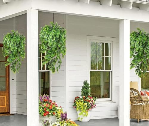 Artificial Hanging Plants 2 Pack UV Resistant