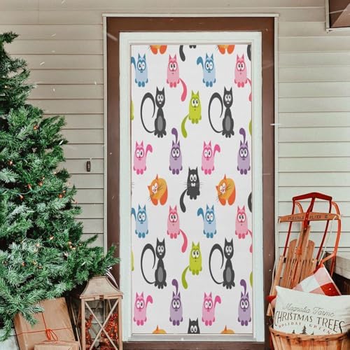 Susiyo Halloween Cats Door Cover 32x79 Inches