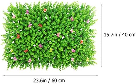 VOSAREA Artificial Boxwood Panels with Butterfly Grass Topiary Hedge Wall Decor