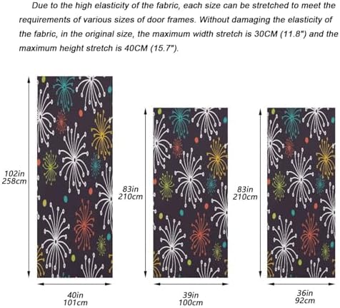 Susiyo Endless Floral Halloween Door Cover Stretch Fabric