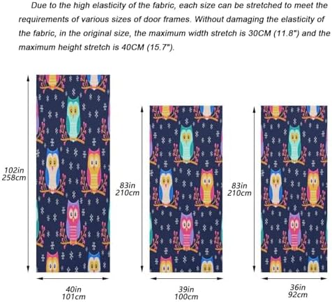 Susiyo Cute Flat Owls Halloween Door Cover
