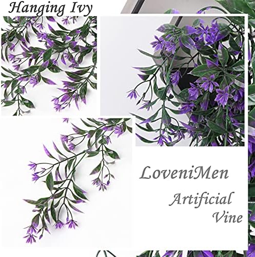 Artificial Purple Vine 4 Pack for Indoor Outdoor Decor