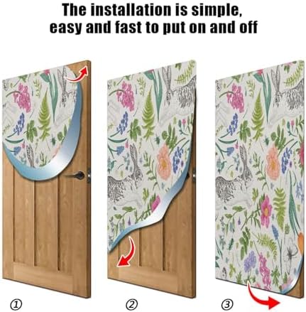 Susiyo White Butterflies and Flowers Christmas Door Cover Decoration 32x79 in