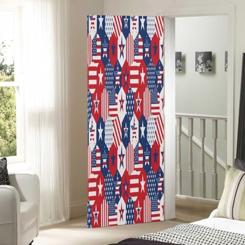 Susiyo Red American Stars Halloween Door Cover