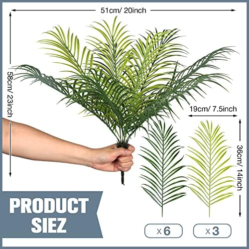 Faux Palm Leaves Artificial Plants for Home Decor