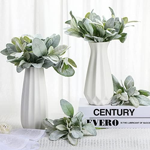 48 Pcs Artificial Lambs Ear Garland Faux Greenery Decor Stems for Home Wedding DIY Arrangements
