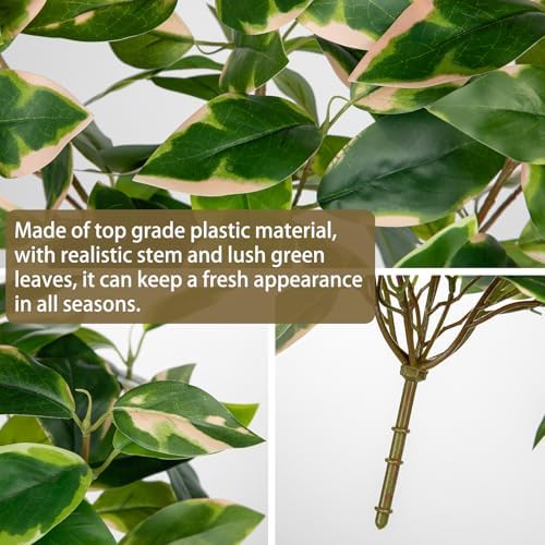 Oairse 2 Bundle Artificial Pothos Stems Greenery Decor