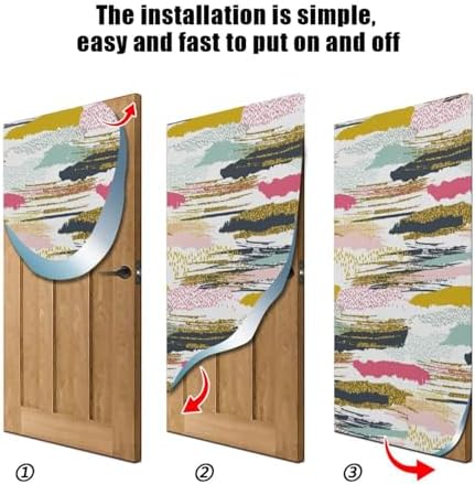 Susiyo Colorful Stripes Halloween Door Cover 32x79 in