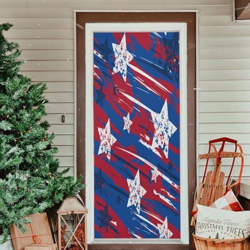 Susiyo Stars and Lines Halloween Door Cover 32x79 in