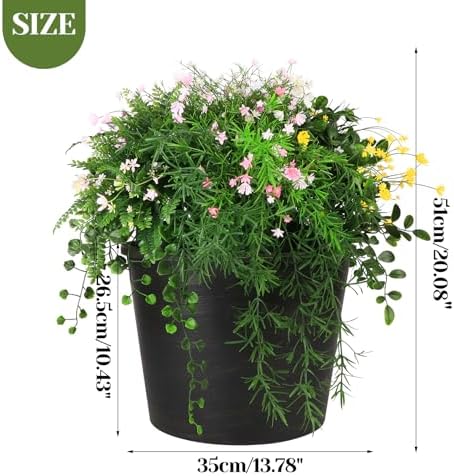 5 in 1 Artificial Plants Set for Home and Office Decor