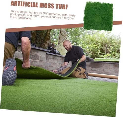 Merryhapy Artificial Moss Turf Realistic Foam Fake Grass for Garden Bonsai Decor Outdoor Landscaping