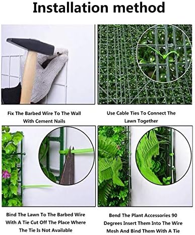 Artificial Boxwood Hedges 4PCS for Privacy and Decor