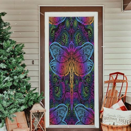 Susiyo Vintage Dragonfly Halloween Door Cover