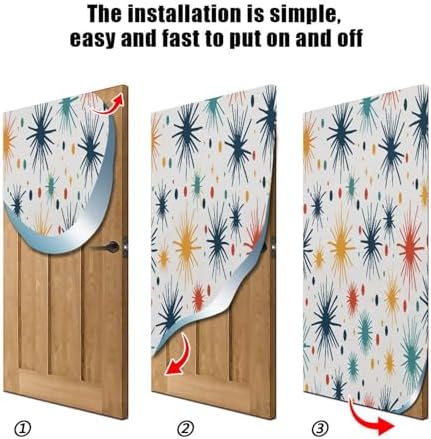 Susiyo Firework Stars Halloween Door Cover 32x79in