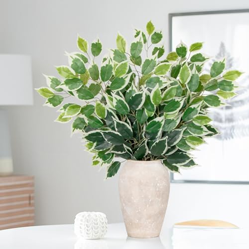 12PCS Ficus Artificial Branches 24 Greenery Decor