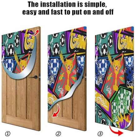 Susiyo Stretch Fabric Halloween Door Cover 32x79 In