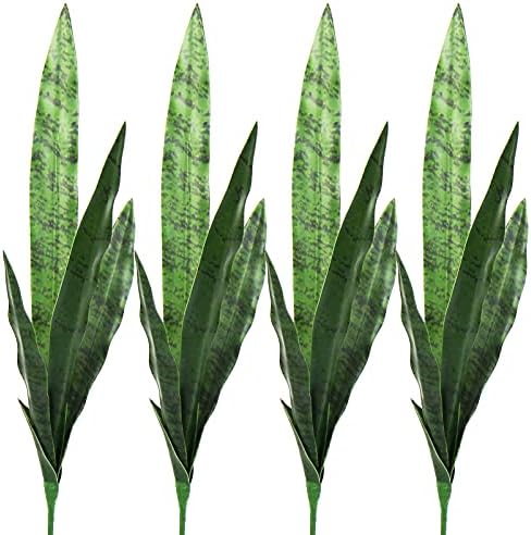 Beebel 4 Pcs Artificial Snake Plant 30 Inch Greenery 1