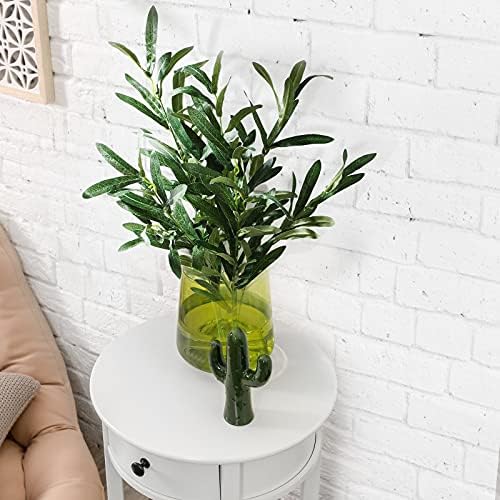 WILLBOND 8 Bundle Artificial Olive Branches 43 Inch Tall