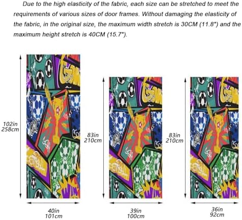 Susiyo Stretch Fabric Halloween Door Cover 32x79 In