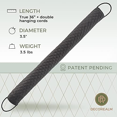 DECOREALM Under Door Draft Stopper 35 lb Weighted Velvet Covered