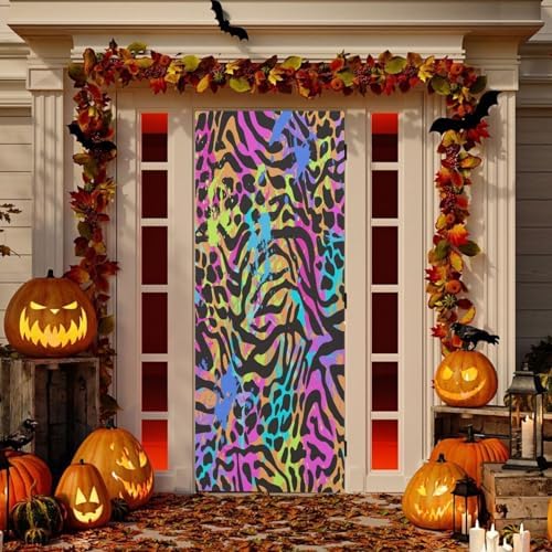 Susiyo Neon Animal Halloween Door Cover 32x79 in