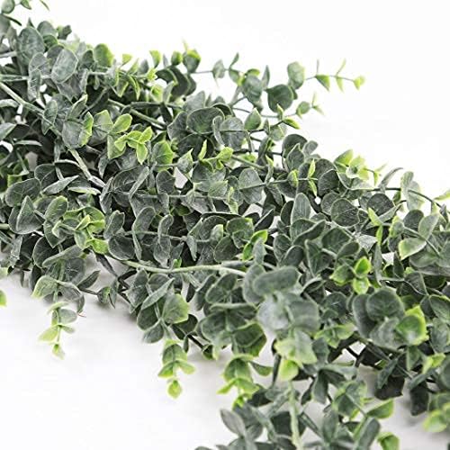 Artificial Hanging Plants 30 In Eucalyptus Greenery Set of 2