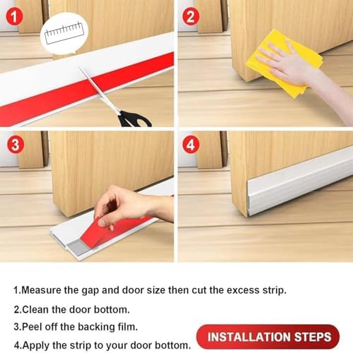 YIZHONG 20 Ft Door Draft Stopper Silicone Seal Strip