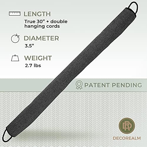 Heavy Duty Draft Stopper for Doors and Windows 30 Inches Black