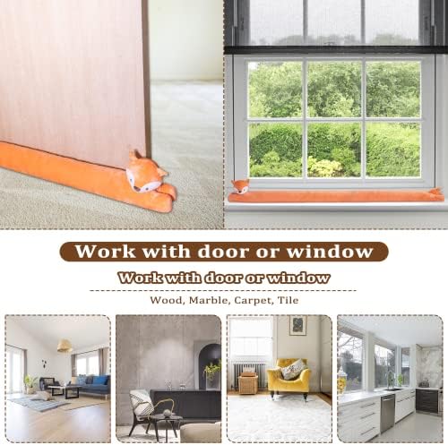 My OLi Stuffed Fox Draft Stopper 36 Inch for Door and Window