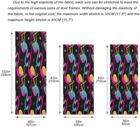 Susiyo Pink Flamingo Halloween Door Cover 32x79 In