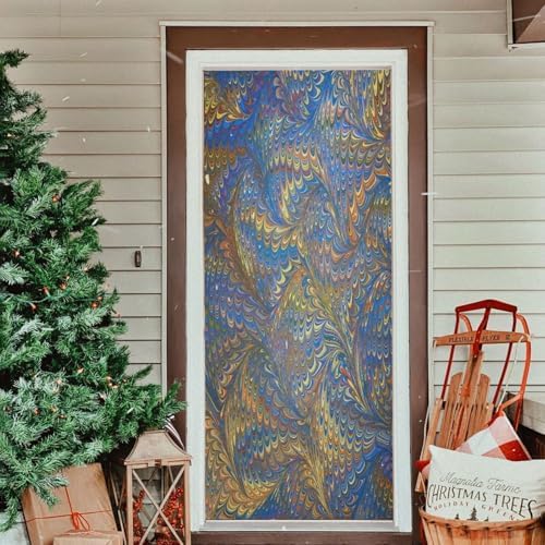 Susiyo Color Paint Halloween Door Cover 32x79 in