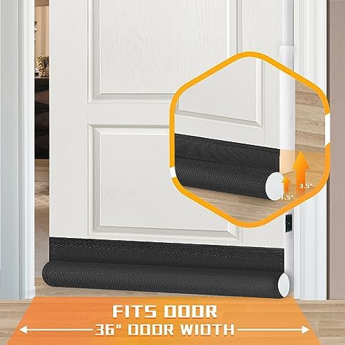 SOURRI 36 Inch Door Draft Stopper - Soundproof and Weather Stripping for Interior and Exterior Doors